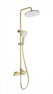 Душевая стойка Wonzon & Woghand Solid WW-C3011-A-BG с термостатом брашированное золото